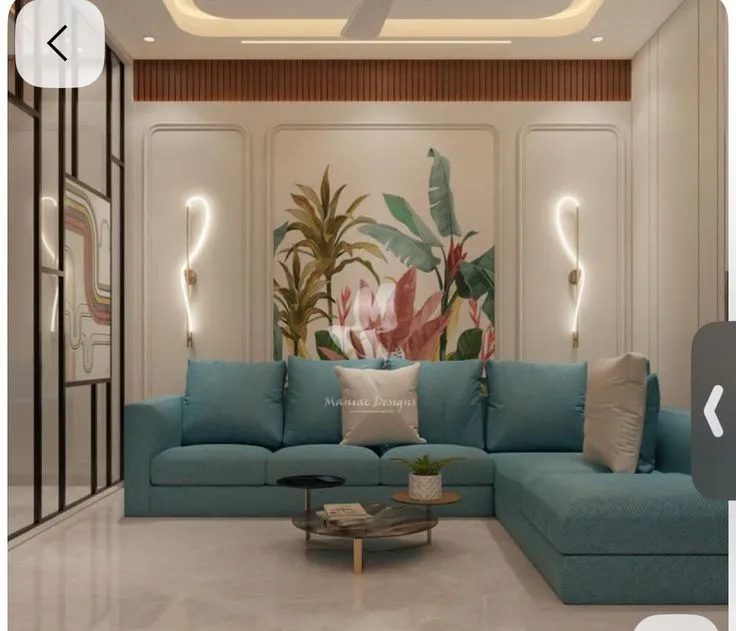 Family living space interior design Amravati